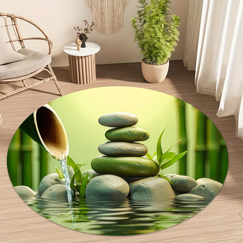 Spa Wellness Hotel - Alfombra Redonda Zen de Bambú y